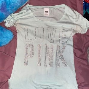 light bluish greenish shirt from pink size small